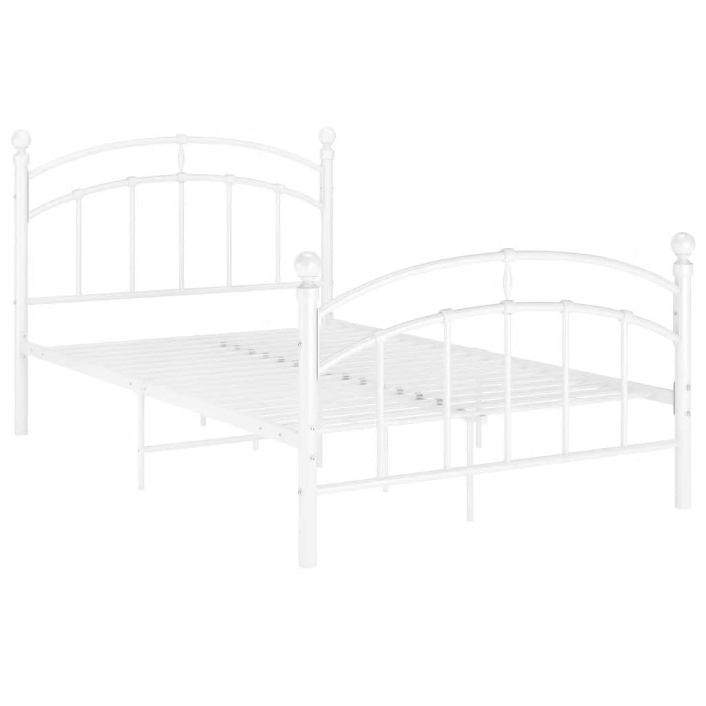 Bettgestell Weiß Metall 120x200 cm