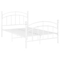 Thumbnail for Bettgestell Weiß Metall 120x200 cm