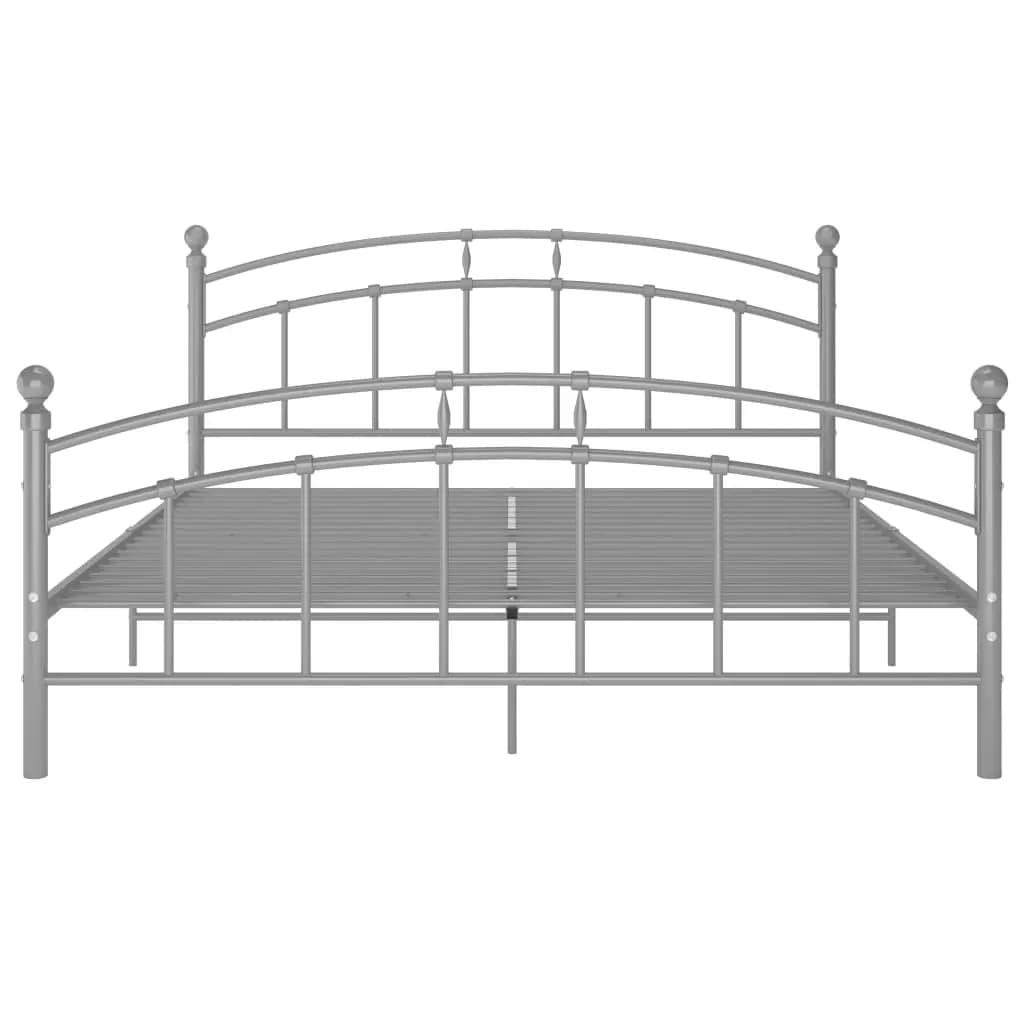 Bettgestell Grau Metall 160x200 cm