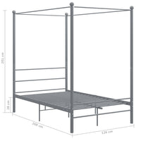 Thumbnail for Himmelbett Grau Metall 120x200 cm
