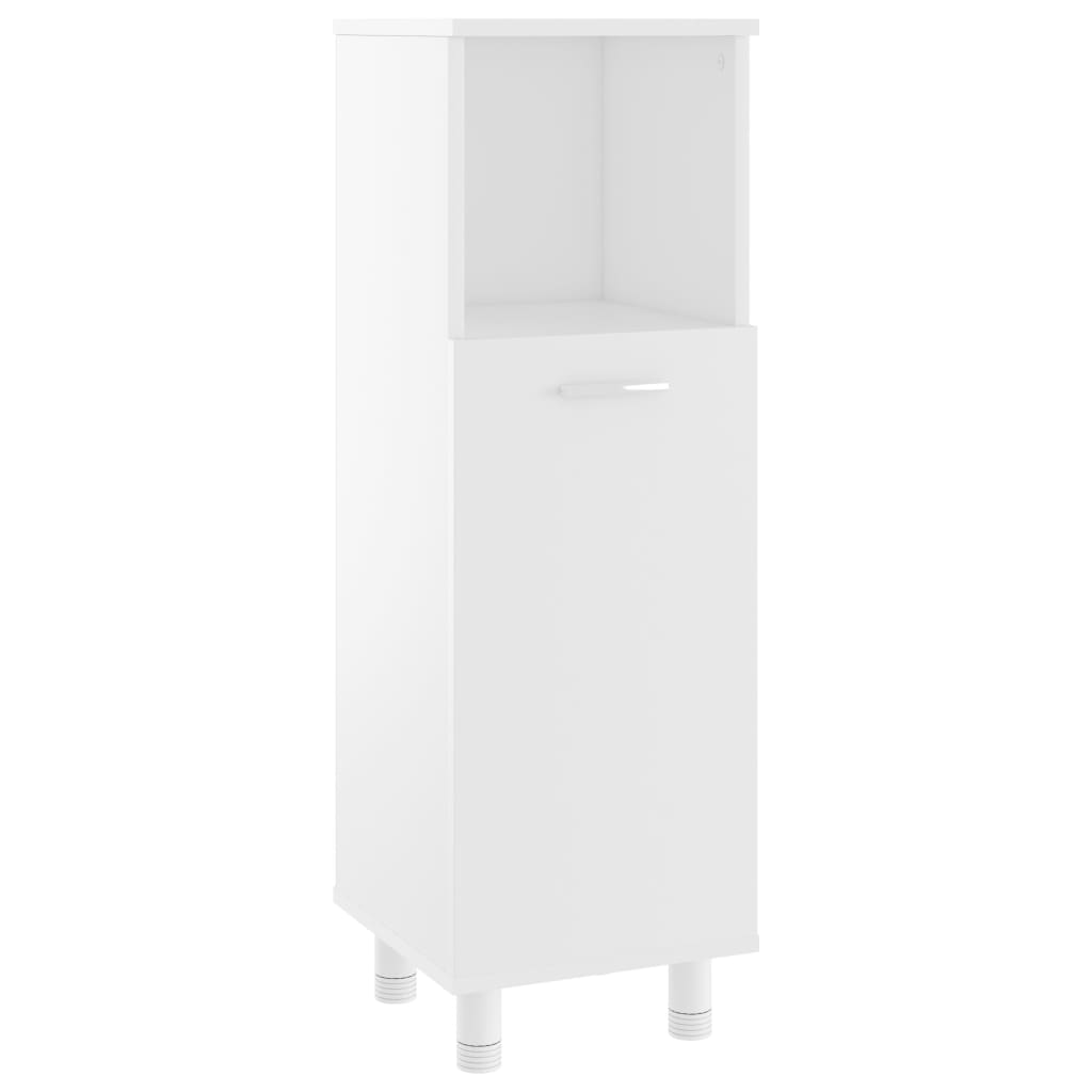 4-tlg. Badmöbel-Set Weiß Holzwerkstoff