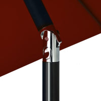 Thumbnail for Sonnenschirm mit LED-Leuchten Stahlmast 300 cm Terrakotta-Rot