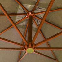 Thumbnail for Ampelschirm mit Mast Taupe 3x3 m Massivholz Tanne