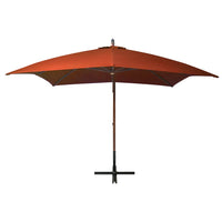 Thumbnail for Ampelschirm mit Mast Terracotta-Rot 3x3 m Massivholz Tanne