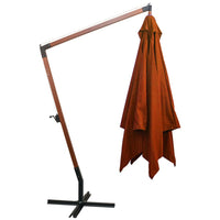 Thumbnail for Ampelschirm mit Mast Terracotta-Rot 3x3 m Massivholz Tanne
