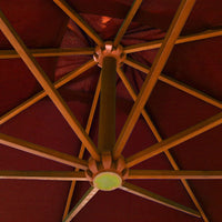 Thumbnail for Ampelschirm mit Mast Terracotta-Rot 3x3 m Massivholz Tanne