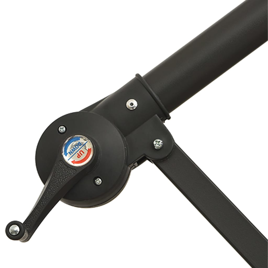 Ampelschirm mit LED-Leuchten Terrakottarot 350 cm