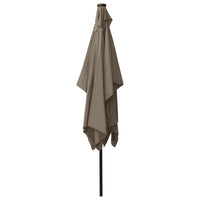 Thumbnail for Sonnenschirm mit LEDs und Stahl-Mast Taupe 2x3 m