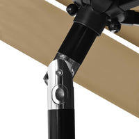 Thumbnail for Sonnenschirm mit Aluminium-Mast 3-lagig Taupe 2,5 m