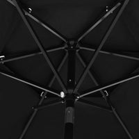 Thumbnail for Sonnenschirm mit Aluminium-Mast 3-lagig Schwarz 2,5 m