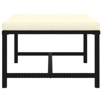 Thumbnail for Modular-Fußhocker mit Kissen Schwarz Poly Rattan