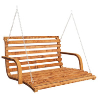 Thumbnail for Schaukelbank Bugholz Massiv mit Teak-Finish 91x130x58 cm