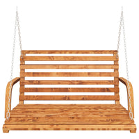 Thumbnail for Schaukelbank Bugholz Massiv mit Teak-Finish 91x130x58 cm