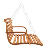 Thumbnail for Schaukelbank Bugholz Massiv mit Teak-Finish 91x130x58 cm