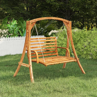 Thumbnail for Schaukelbank Bugholz Massiv mit Teak-Finish 91x130x58 cm