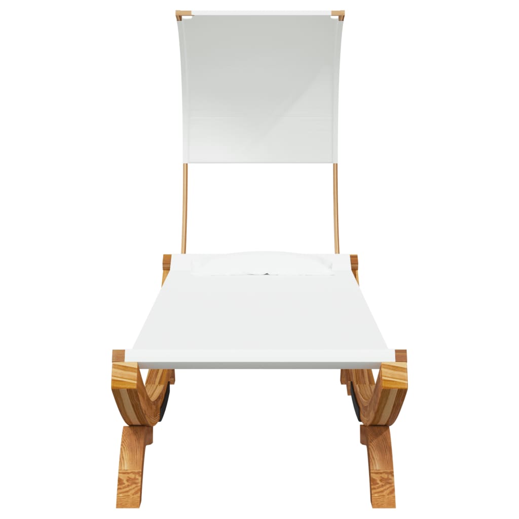 Hängematte mit Dach 100x216x162 cm Bugholz Massiv Creme
