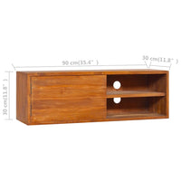 Thumbnail for Wand-TV-Schrank 180x30x30 cm Teak Massivholz