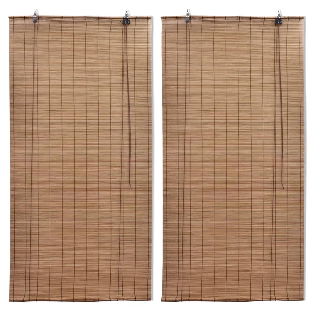 Bambusrollos 2 Stk. 100x160 cm Braun