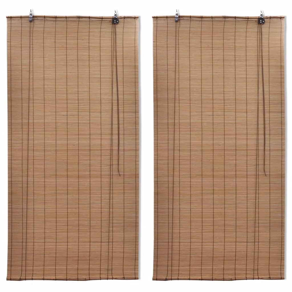 Bambusrollos 2 Stk. Braun 120x220 cm