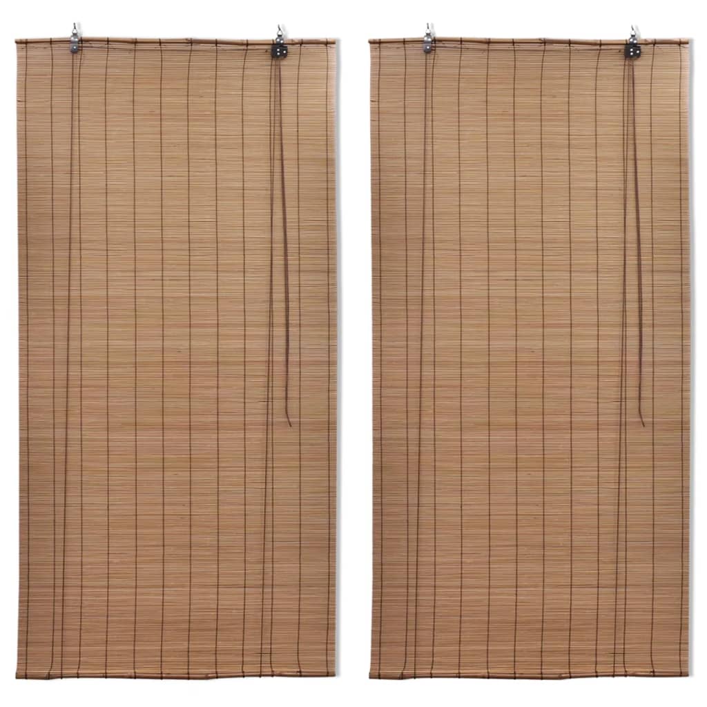 Bambusrollos 2 Stk. 150x220 cm Braun