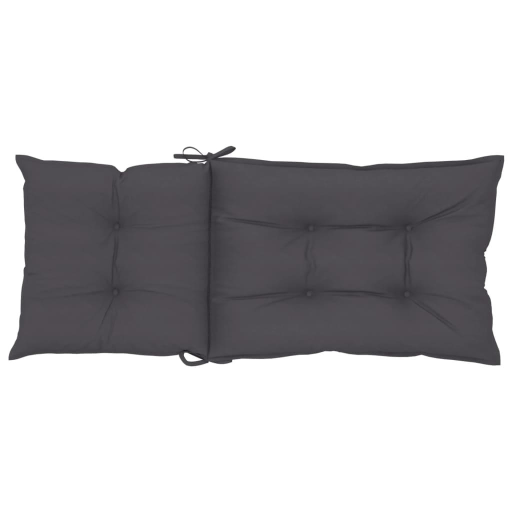 Gartenstuhlauflagen für Hochlehner 2 Stk. Anthrazit 120x50x7 cm
