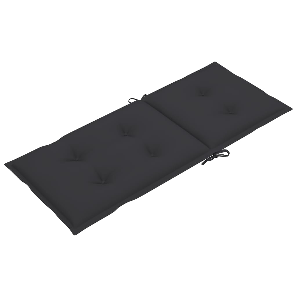 Gartenstuhlauflagen 4 Stk. Anthrazit 120x50x7 cm