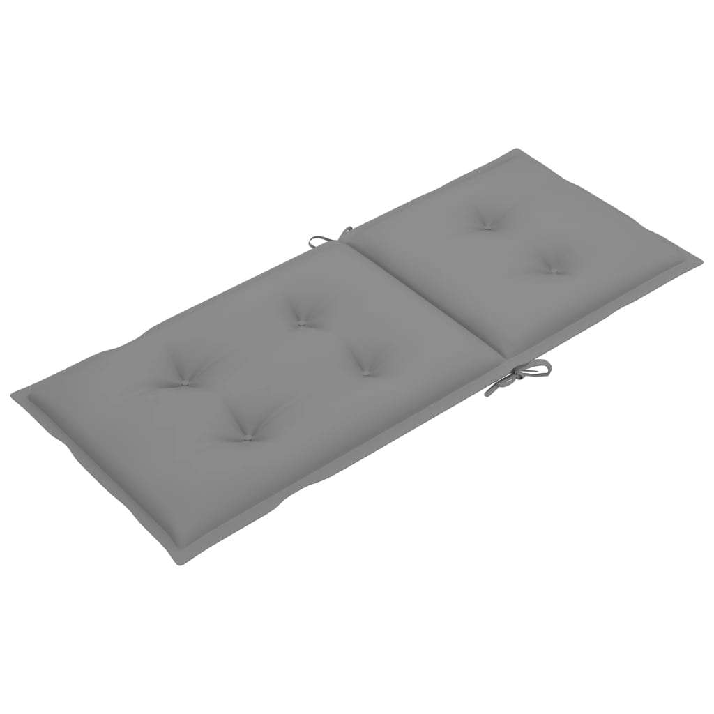 Gartenstuhlauflagen für Hochlehner 6 Stk. Grau 120x50x7cm Stoff