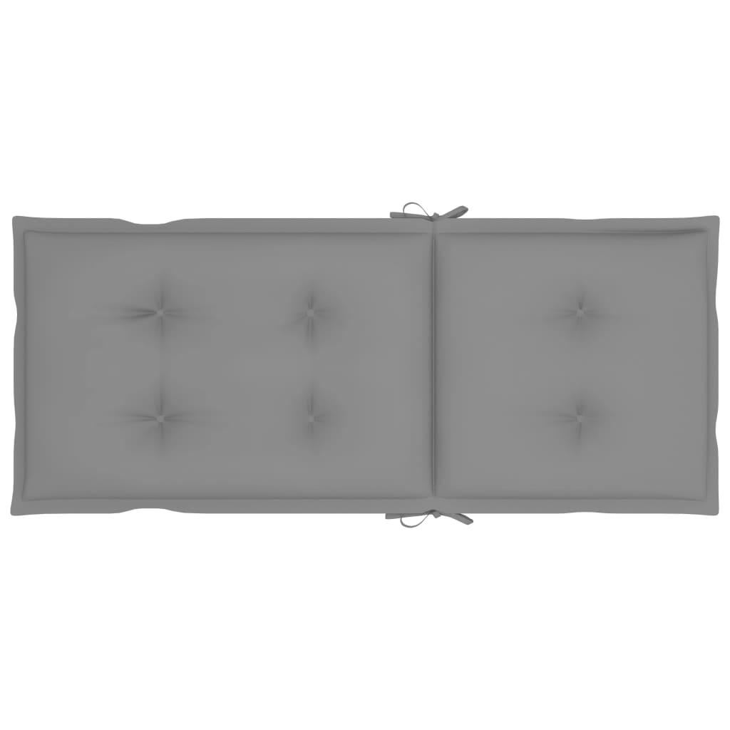 Gartenstuhlauflagen für Hochlehner 6 Stk. Grau 120x50x7cm Stoff