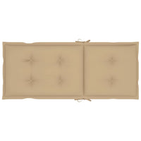 Thumbnail for Gartenstuhlauflagen für Hochlehner 4Stk. Beige 120x50x7cm Stoff