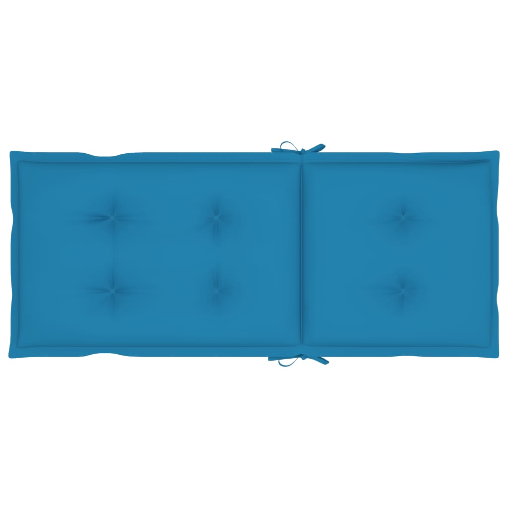 Gartenstuhlauflagen für Hochlehner 2 Stk. Blau 120x50x7cm Stoff