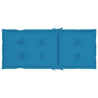 Thumbnail for Gartenstuhlauflagen für Hochlehner 2 Stk. Blau 120x50x7cm Stoff