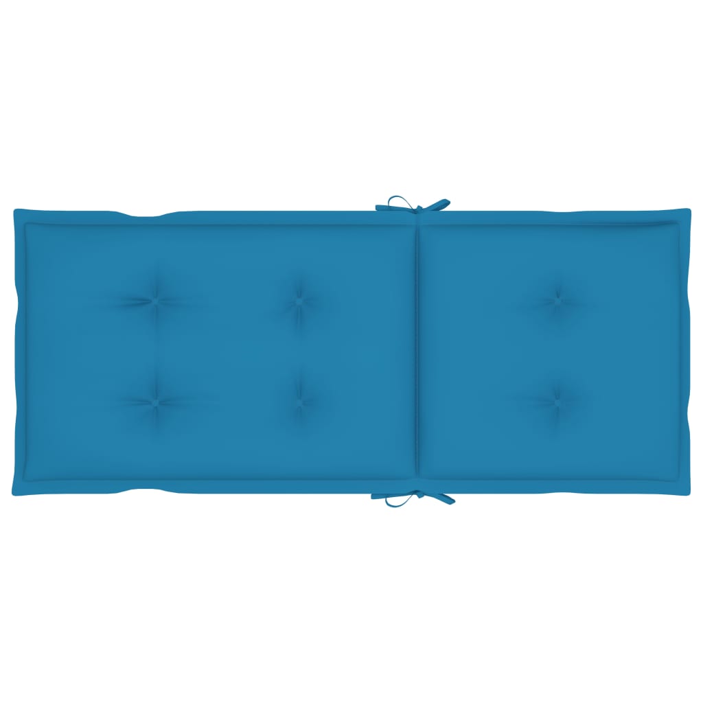 Gartenstuhlauflagen für Hochlehner 4 Stk. Blau 120x50x7cm Stoff