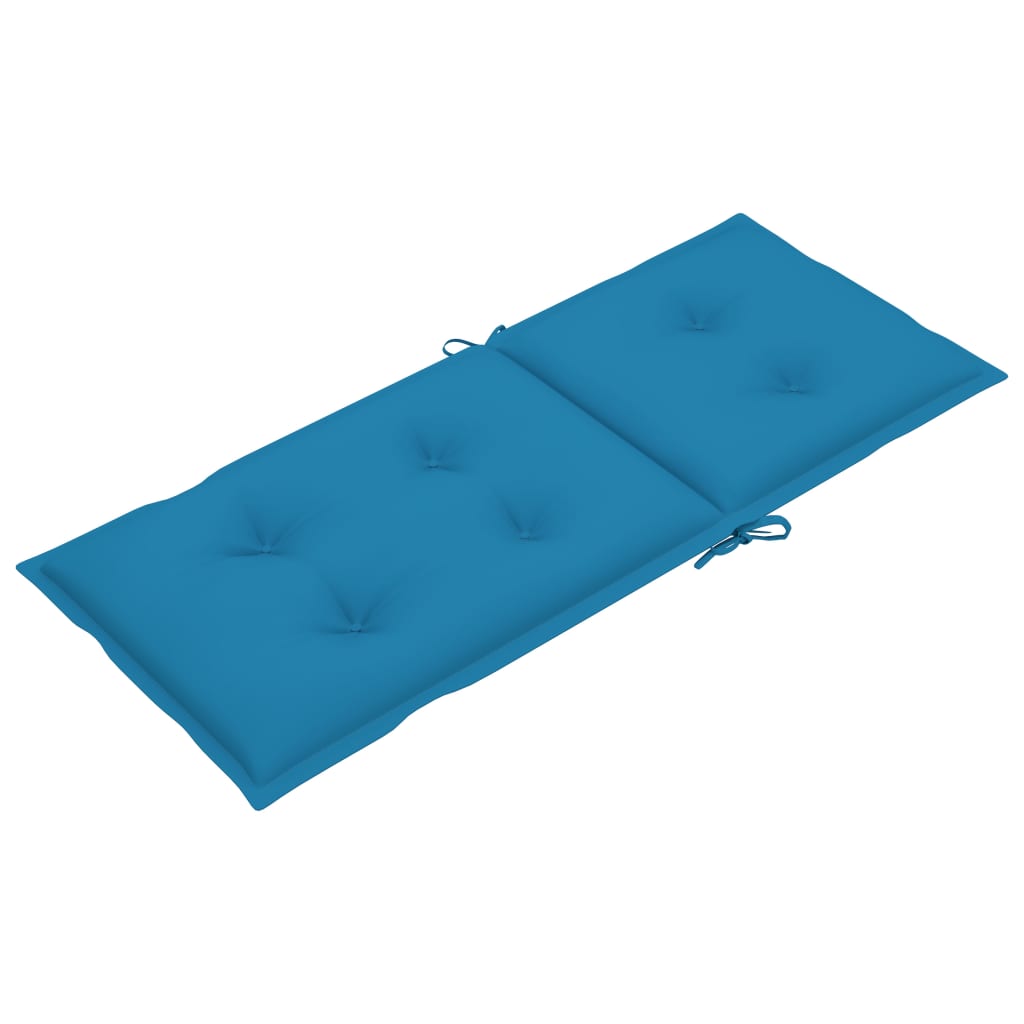 Gartenstuhlauflagen für Hochlehner 4 Stk. Blau 120x50x7cm Stoff
