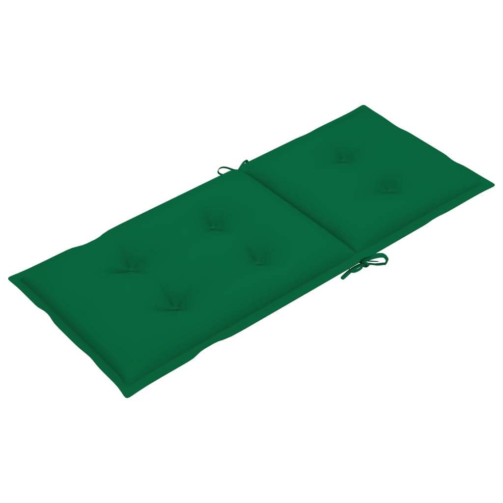Gartenstuhlauflagen 4 Stk. Grün 120x50x7 cm