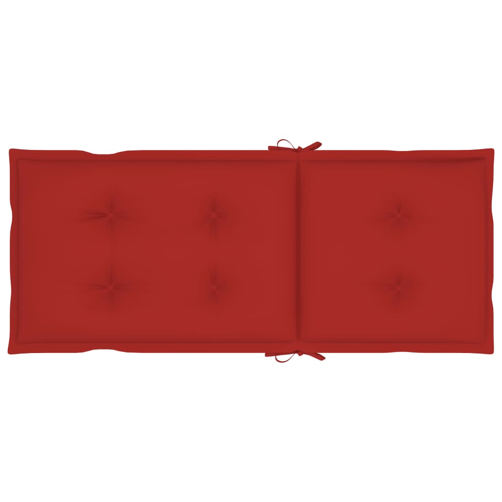 Gartenstuhlauflagen für Hochlehner 6 Stk. Rot 120x50x7 cm Stoff