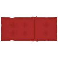 Thumbnail for Gartenstuhlauflagen für Hochlehner 6 Stk. Rot 120x50x7 cm Stoff