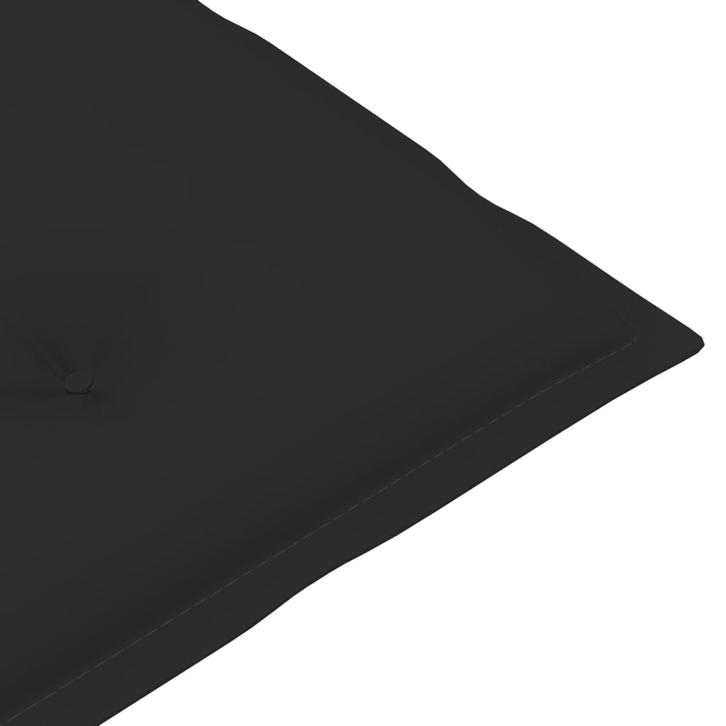 Gartenstuhlauflagen 4 Stk. Schwarz 120x50x7 cm
