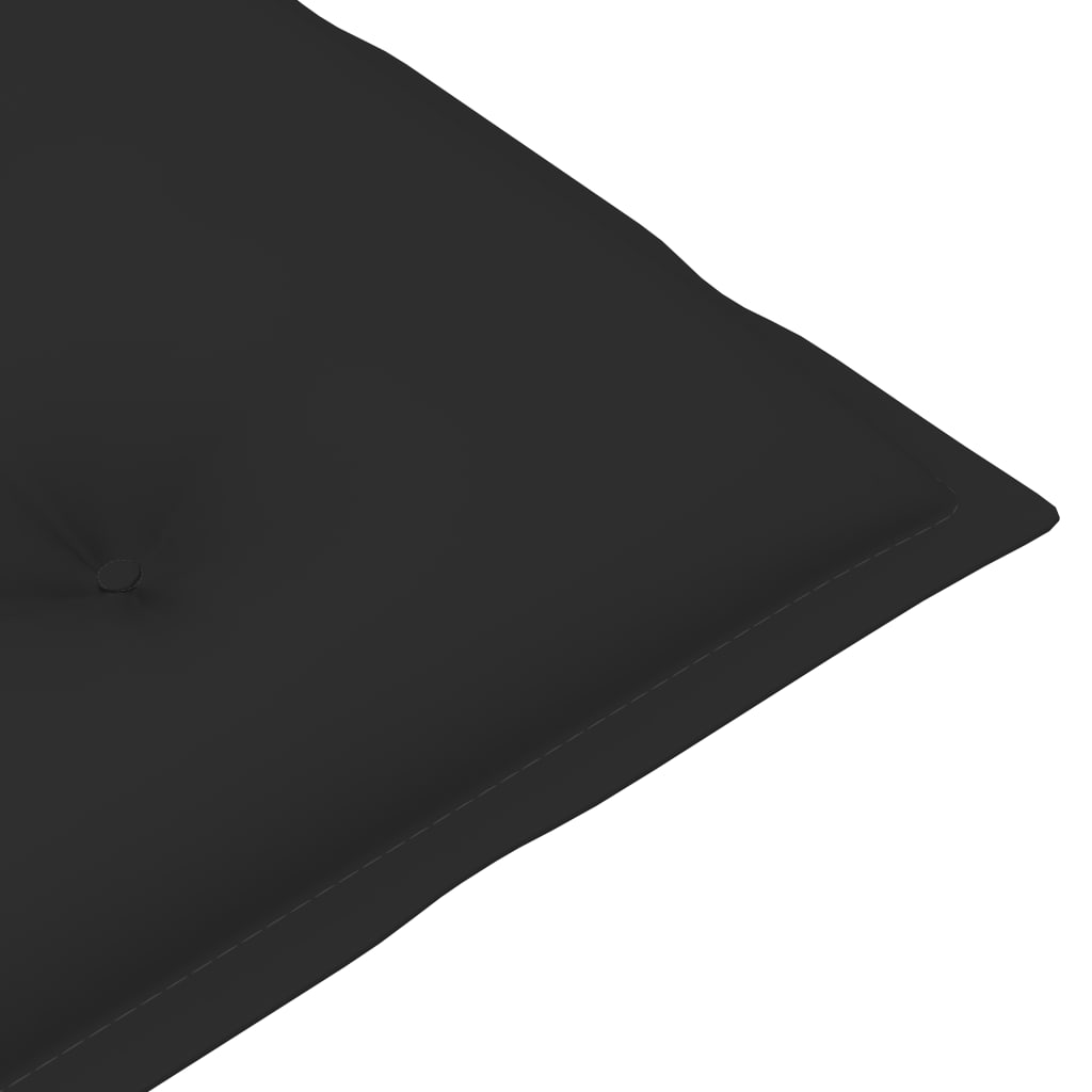 Gartenstuhlauflagen 6 Stk. Schwarz 120x50x7 cm
