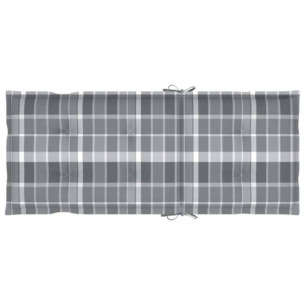 Gartenstuhlauflagen für Hochlehner 4 Stk. 120x50x7cm Stoff