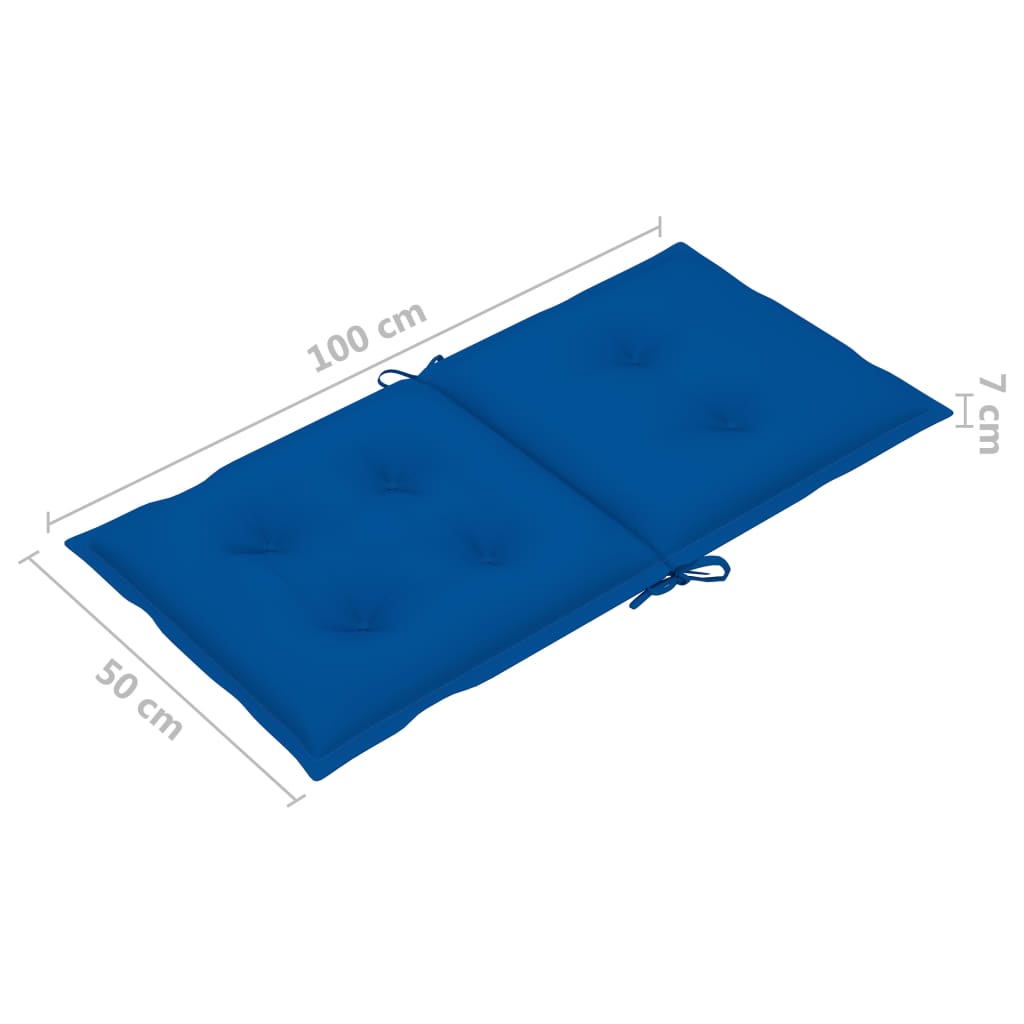 Gartenstuhlauflagen für Niedriglehner 4 Stk. 100x50x7cm Stoff