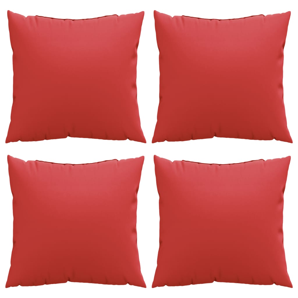 Zierkissen 4 Stk. Rot 40x40 cm Stoff