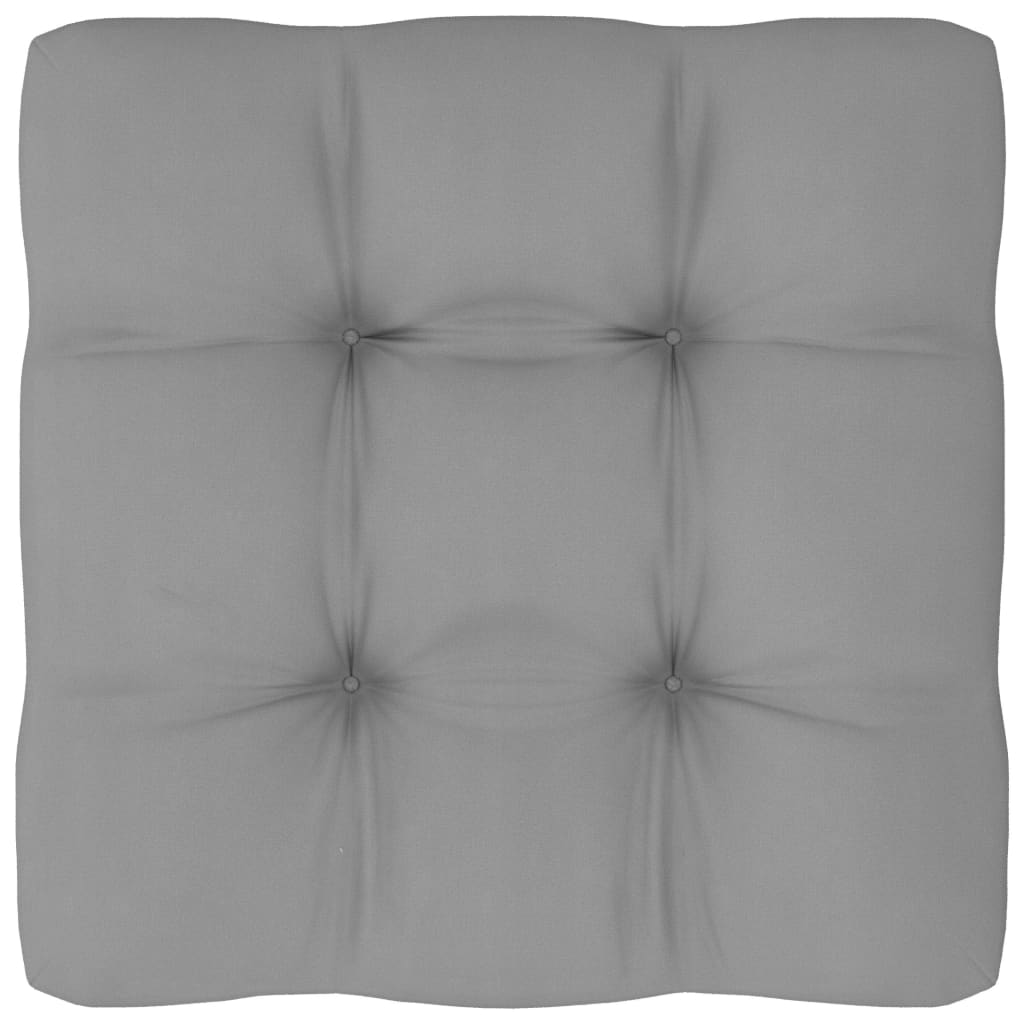 Palettenkissen Grau 50x50x10 cm Stoff