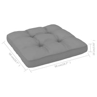 Thumbnail for Palettenkissen Grau 50x50x10 cm Stoff