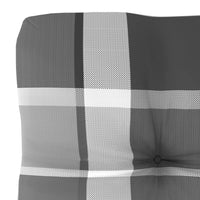 Thumbnail for Palettenkissen Grau Karomuster 50x50x10 cm Stoff