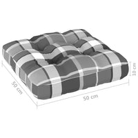 Thumbnail for Palettenkissen Grau Karomuster 50x50x10 cm Stoff