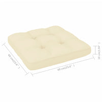 Thumbnail for Palettensofa-Kissen Creme 60x60x10 cm