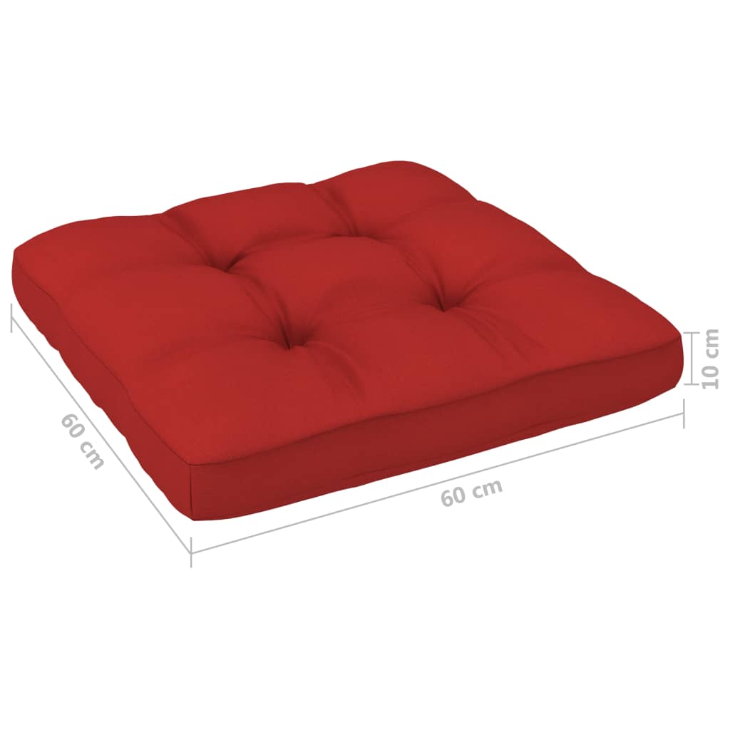 Palettensofa-Kissen Rot 60x60x10 cm