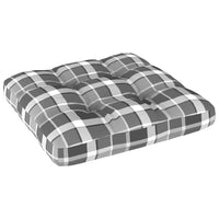 Thumbnail for Palettensofa-Kissen Grau Karomuster 60x60x10 cm