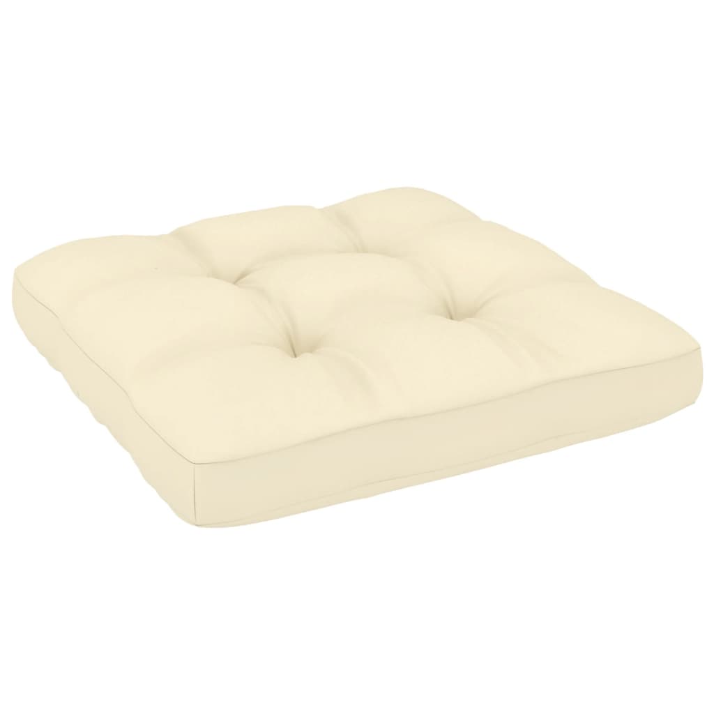 Palettenkissen Creme 70x70x10 cm Stoff