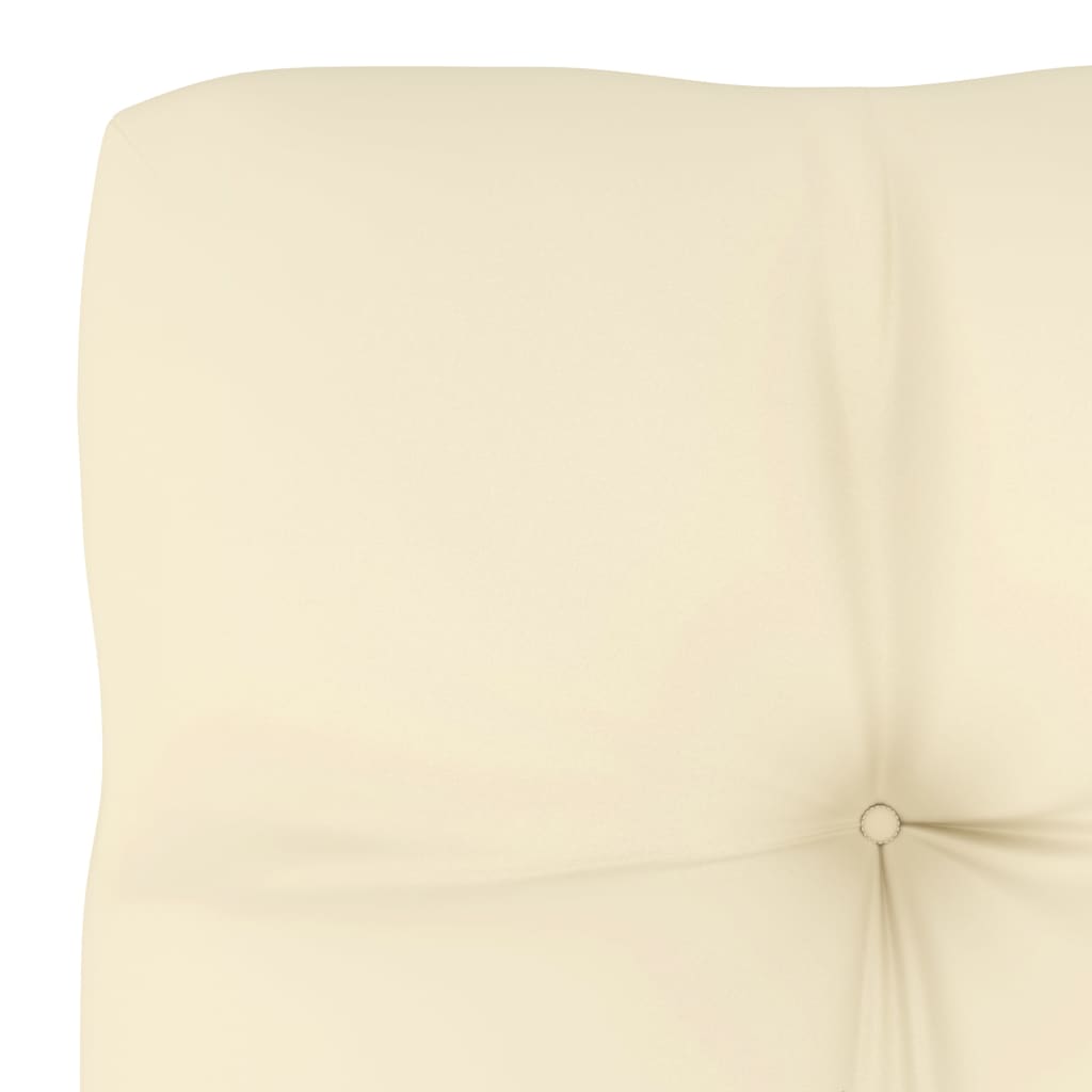 Palettenkissen Creme 70x70x10 cm Stoff